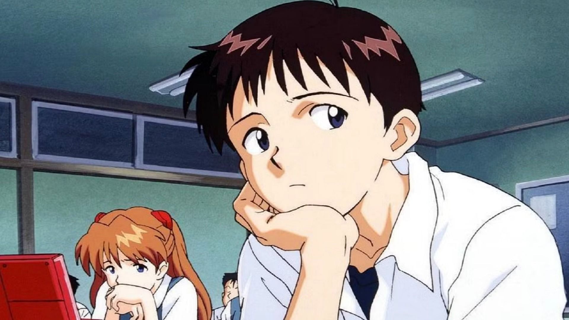 Shinji Ikari as seen in anime (Image via Gainax)